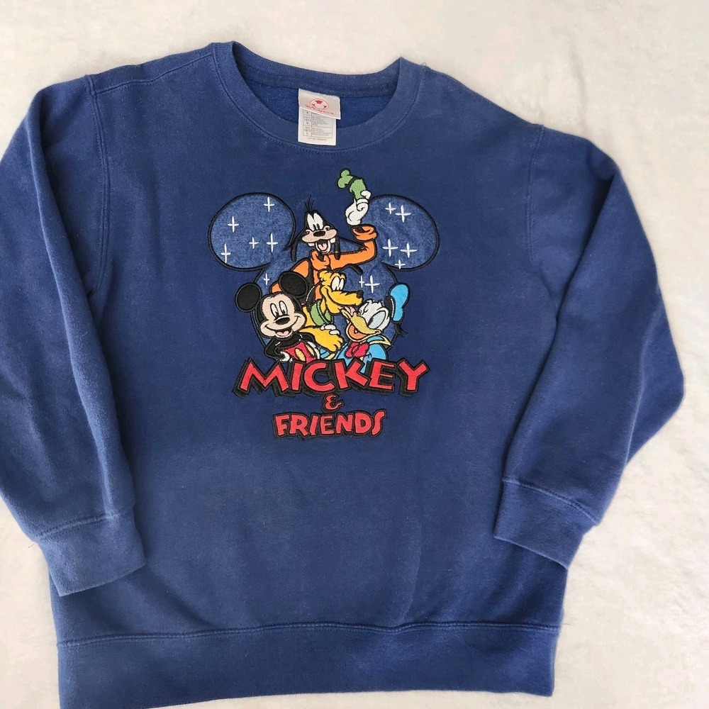 Vintage Disney Store Mickey And Friends Embroidered Sweatshirt  Youth 10/12 Boys
